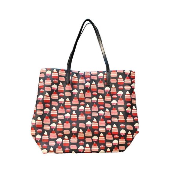 Kate Spade Women's Black Take The Cake Bon Shopper Tote Bag Size Large - Picture 4 of 11